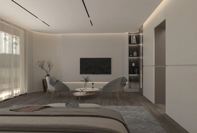 Modern bedroom interior 3D Visualization